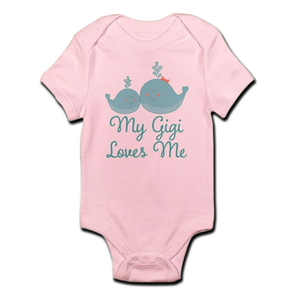 CafePress My Gigi Loves Me Cute Long Sleeve Infant Bodysuit Baby Romper